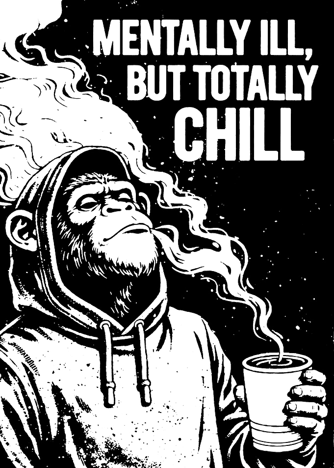 Mentally Ill But Totally Chill Monkey