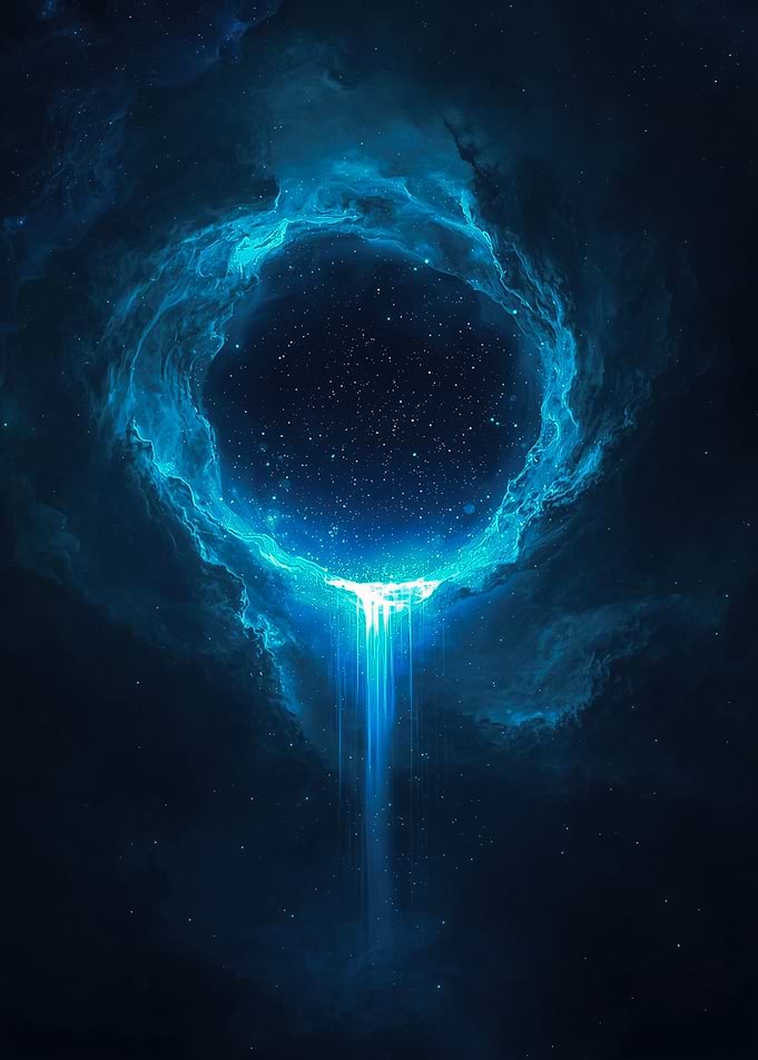 Cosmic Nebula Waterfall