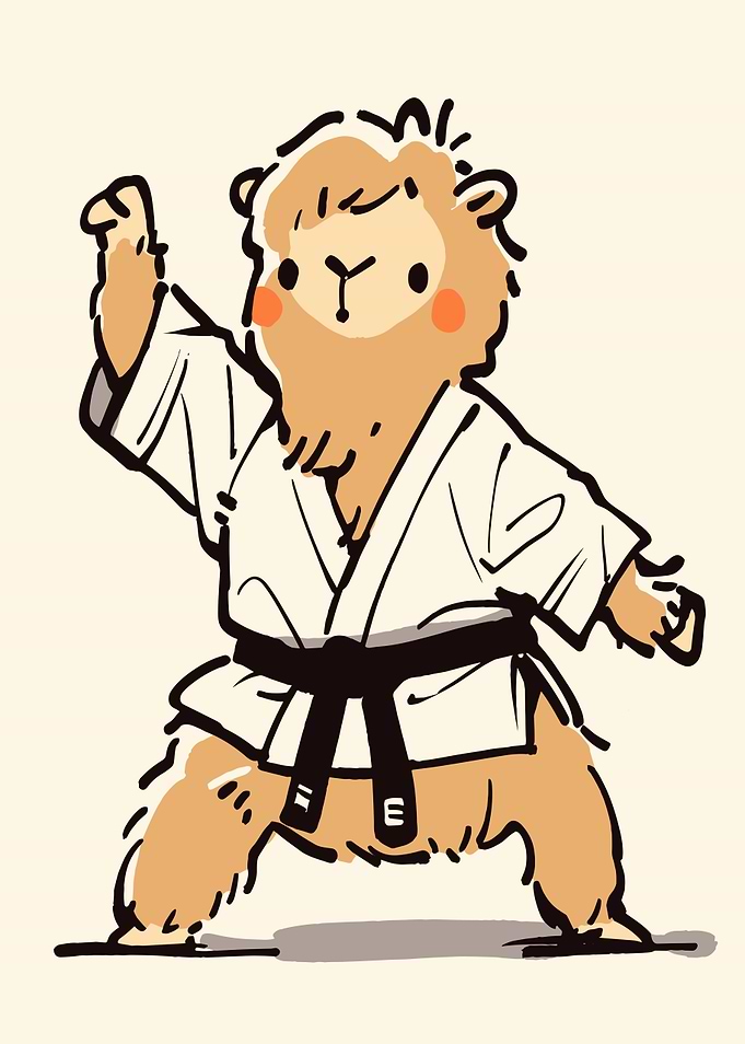 Cute Hamster in Karate Gi