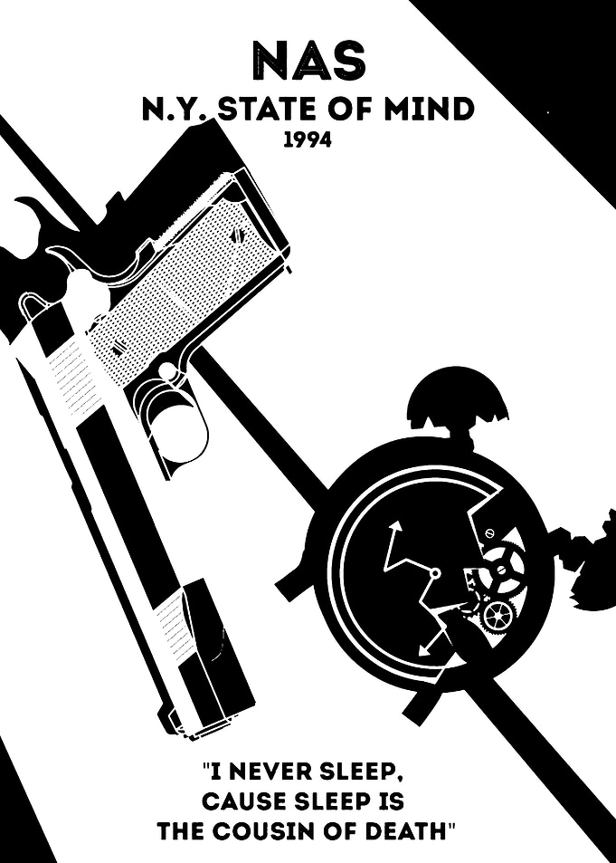 Nas N.Y. State of Mind Poster