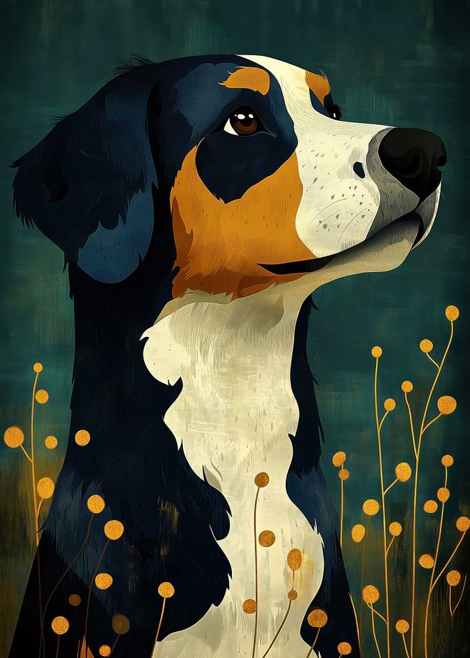 Entlebucher Mountain Dog Portrait