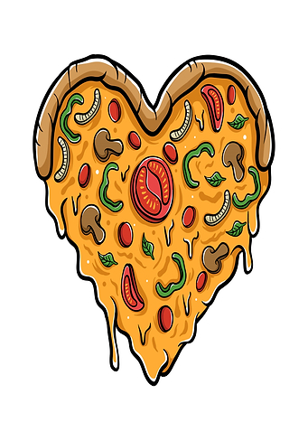 Heart-Shaped Pizza