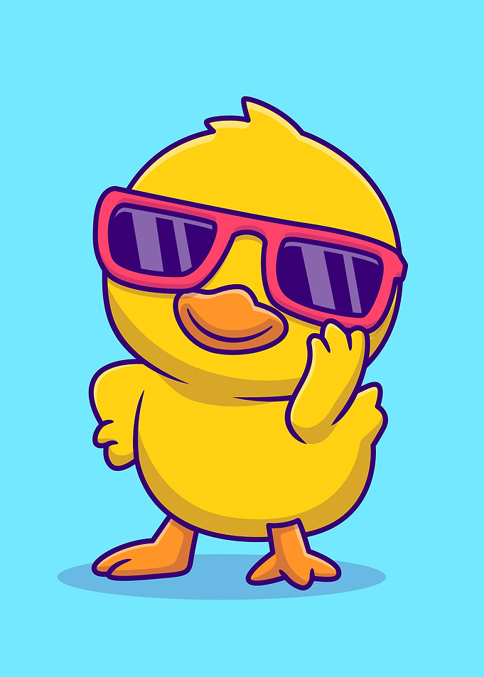 Cool Duck Wearing Sunglasses