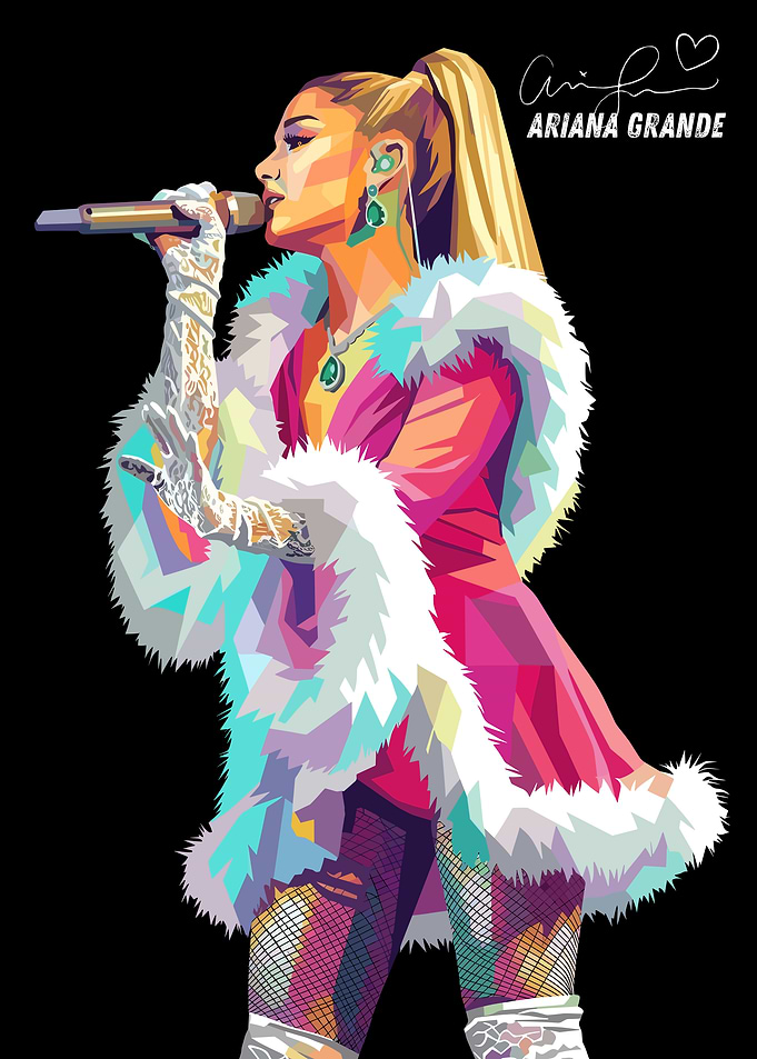 Ariana Grande Pop Art Portrait