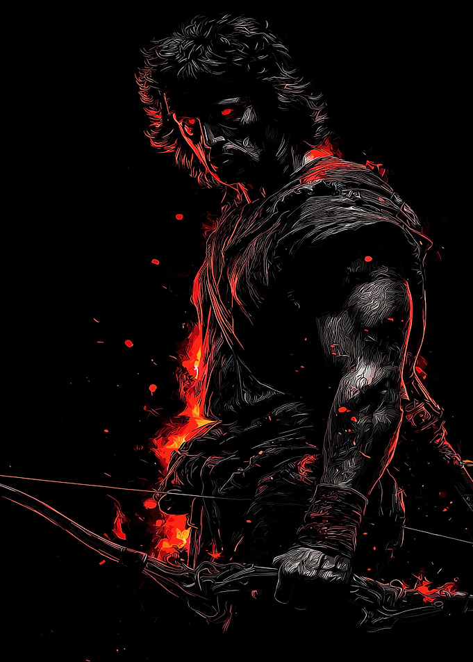 Rambo with Bow and Arrow