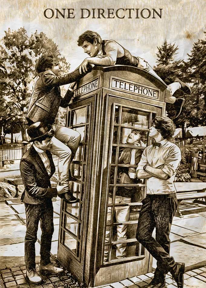 One Direction Vintage Poster