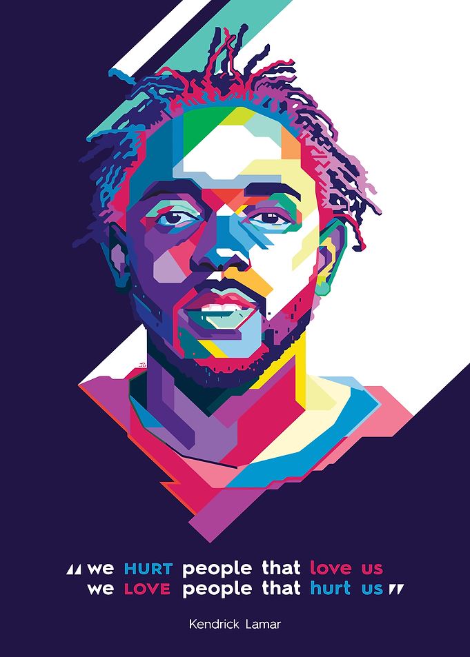 Kendrick Lamar Pop Art Portrait