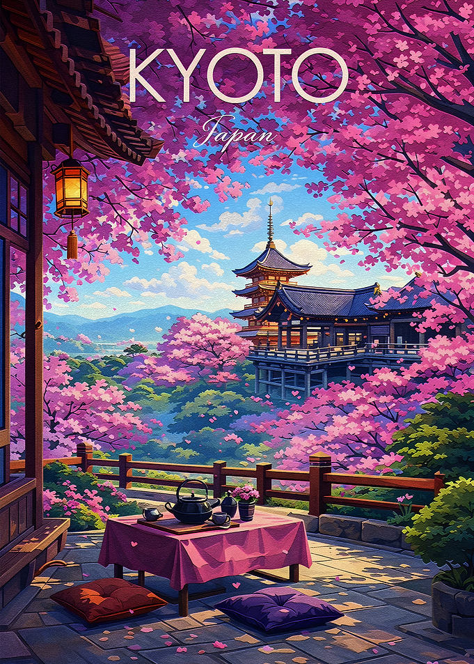Kyoto Japan Cherry Blossom Scenery