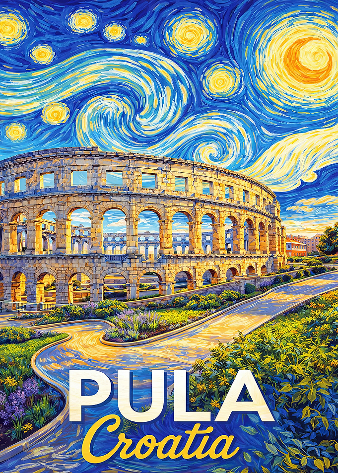 Pula Croatia Starry Night
