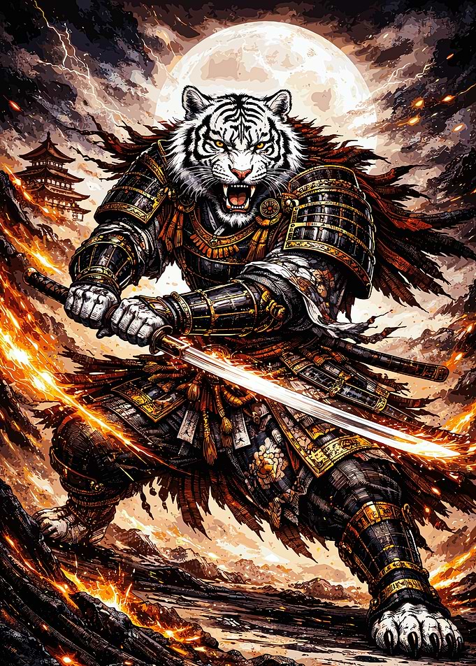 Samurai Tiger Warrior