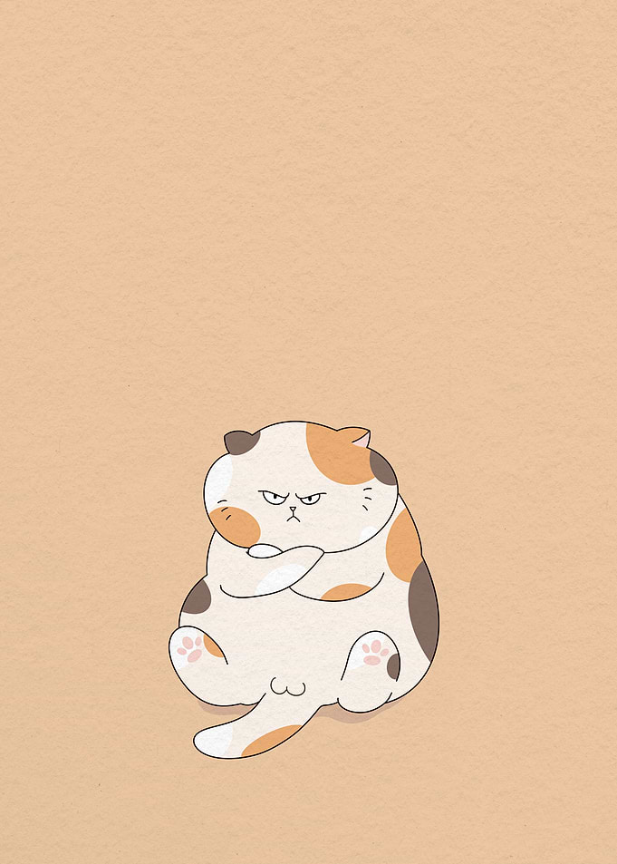 Grumpy Cat Sitting with Arms Crossed