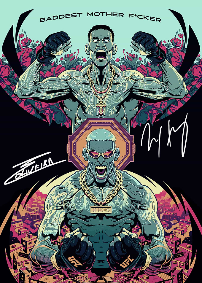 Duo UFC Fighter Illustration Pop Art