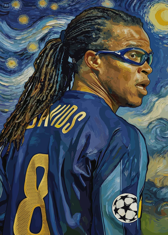 Edgar Davids in Starry Night Style