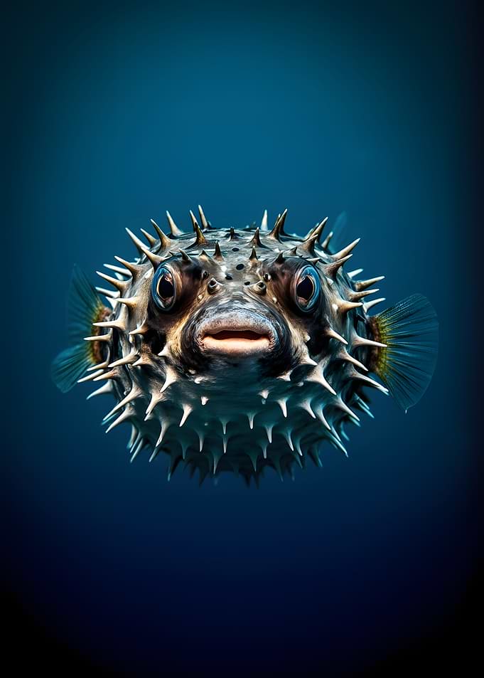 Pufferfish Underwater Portrait