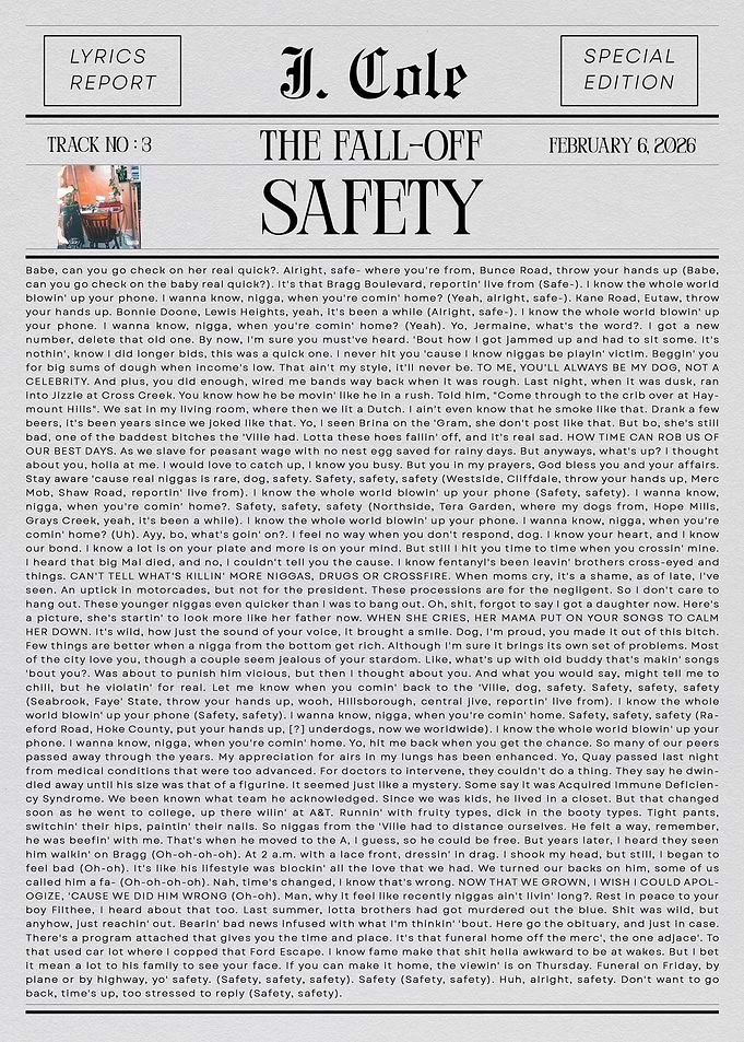 J. Cole Safety