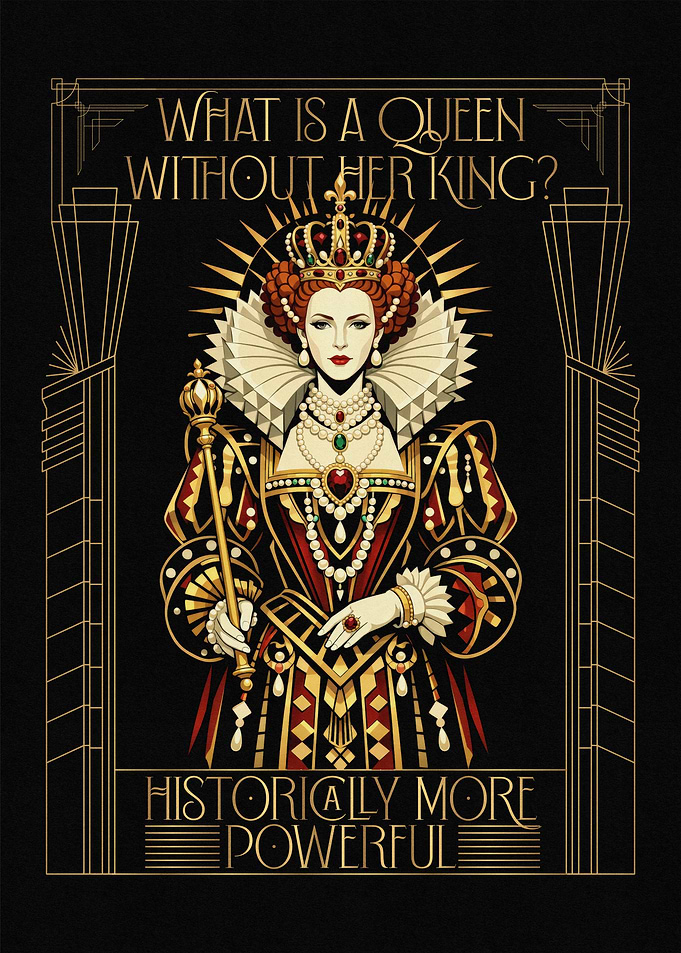 Queen with Scepter and Crown