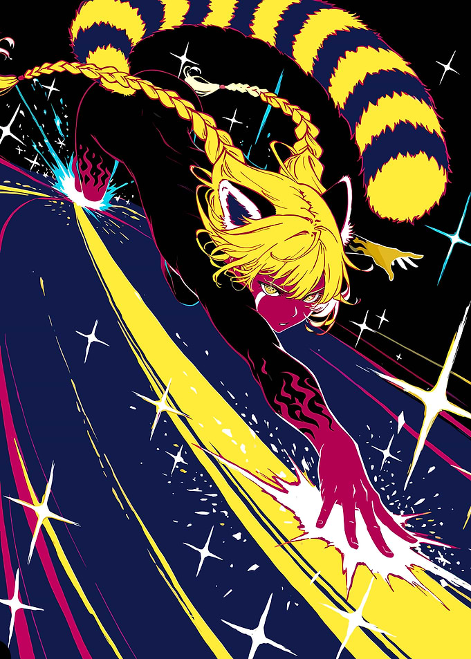 Red Panda Anime Character in Space