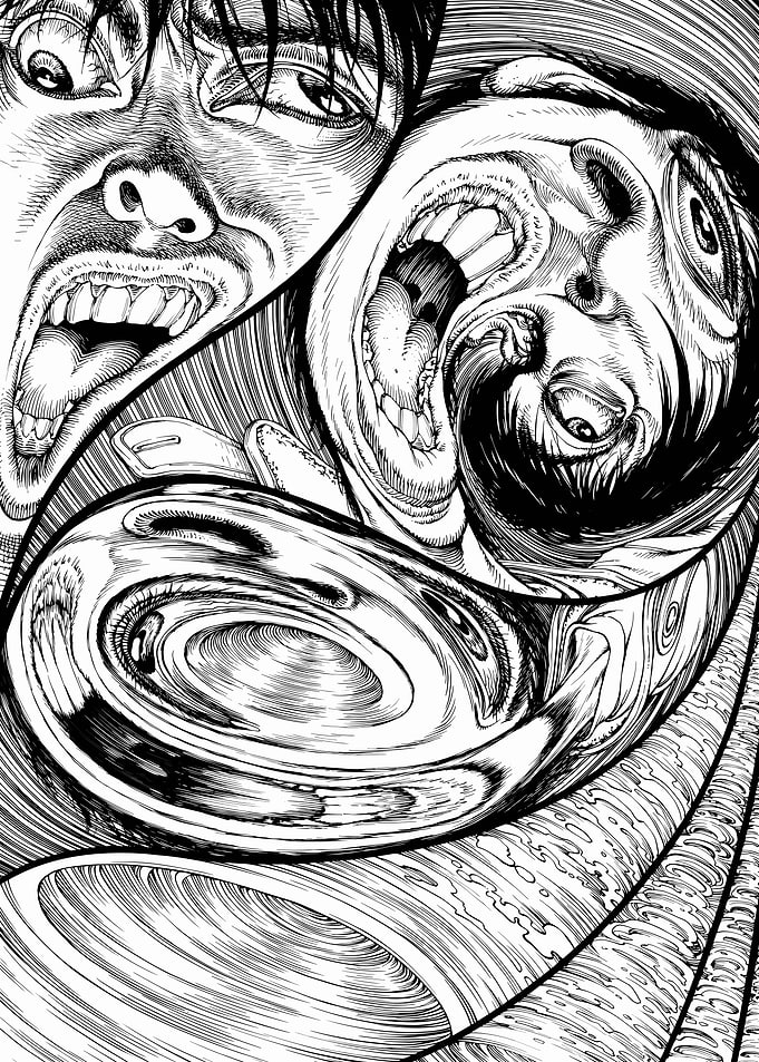 Distorted Faces in Black and White