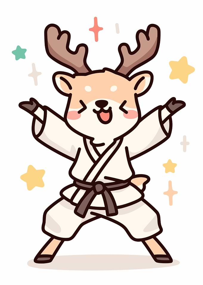 Cute Deer in Karate Gi