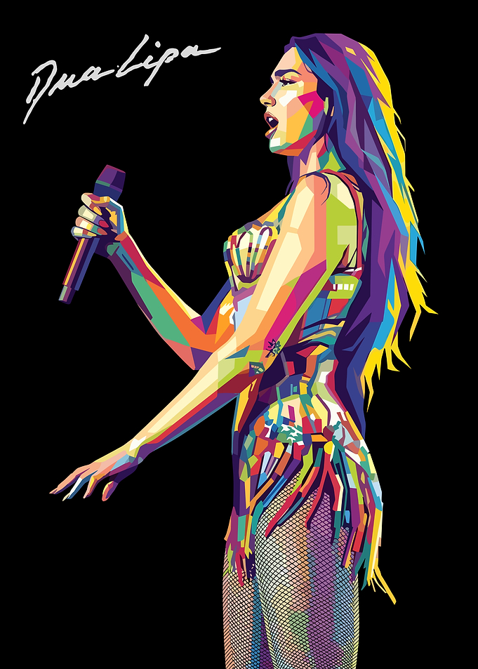 Dua Lipa Pop Art Portrait