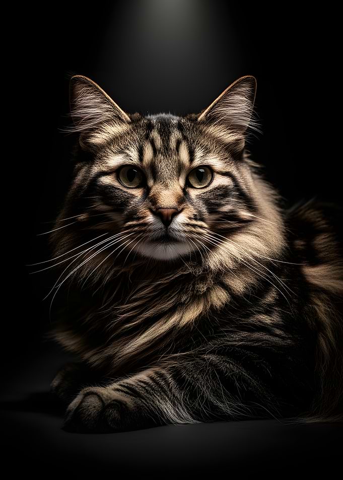 Majestic Maine Coon Cat Portrait