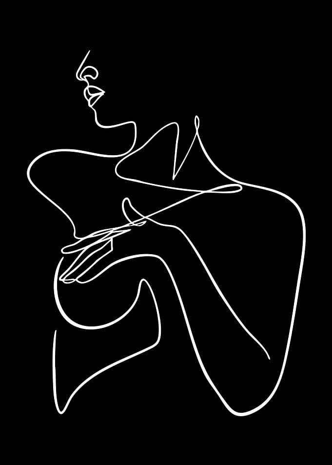 Minimalist Line Art of a Woman