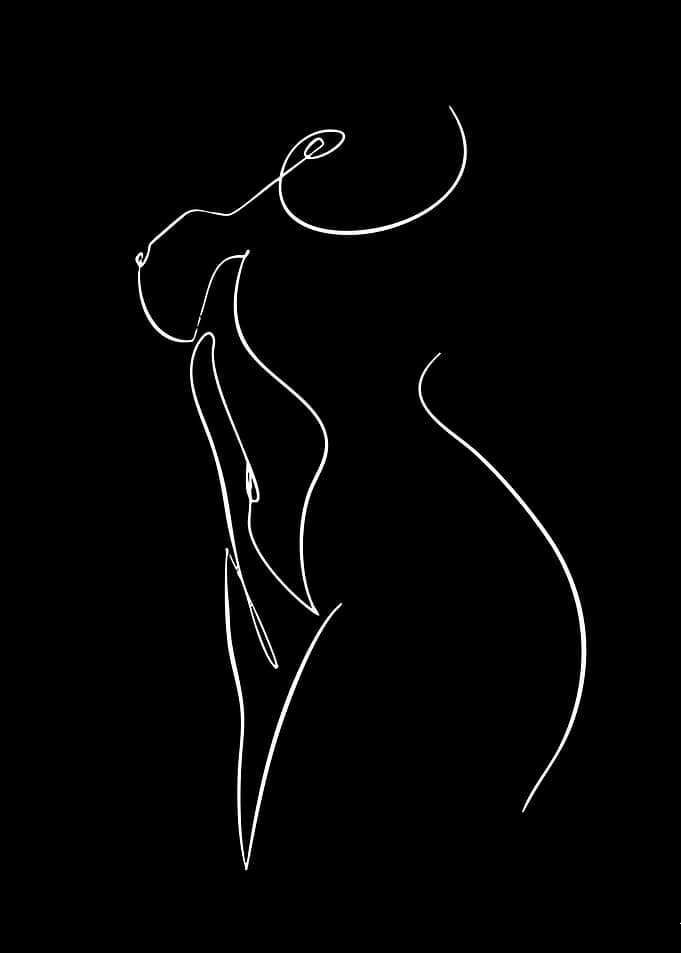 Minimalist Line Art of a Woman