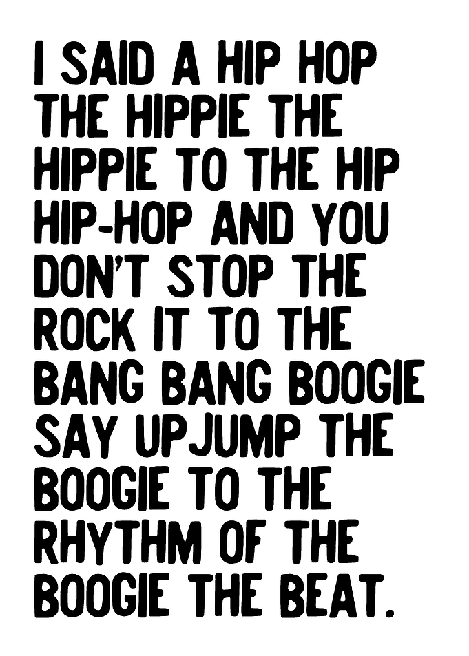 Hip Hop Boogie Text Art