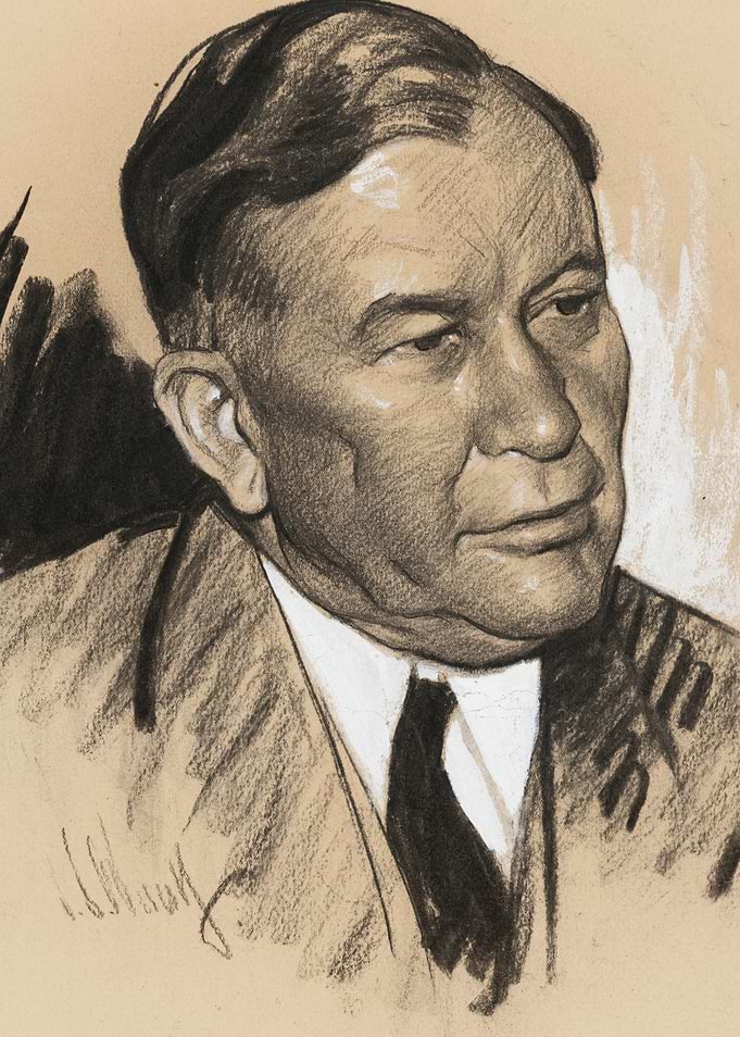 Charcoal portrait of a man