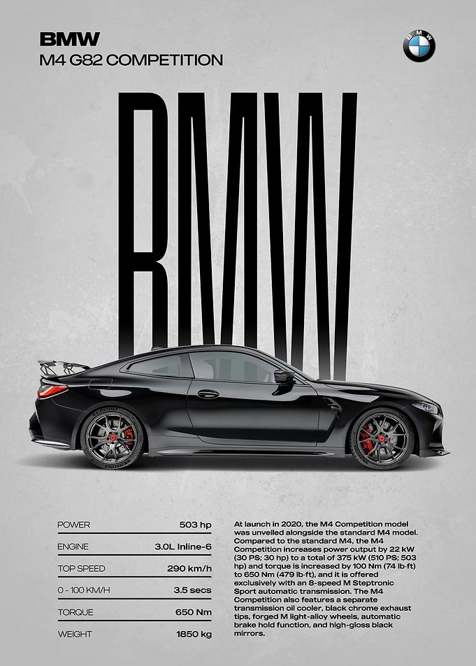 BMW M4 G82 Competition Poster