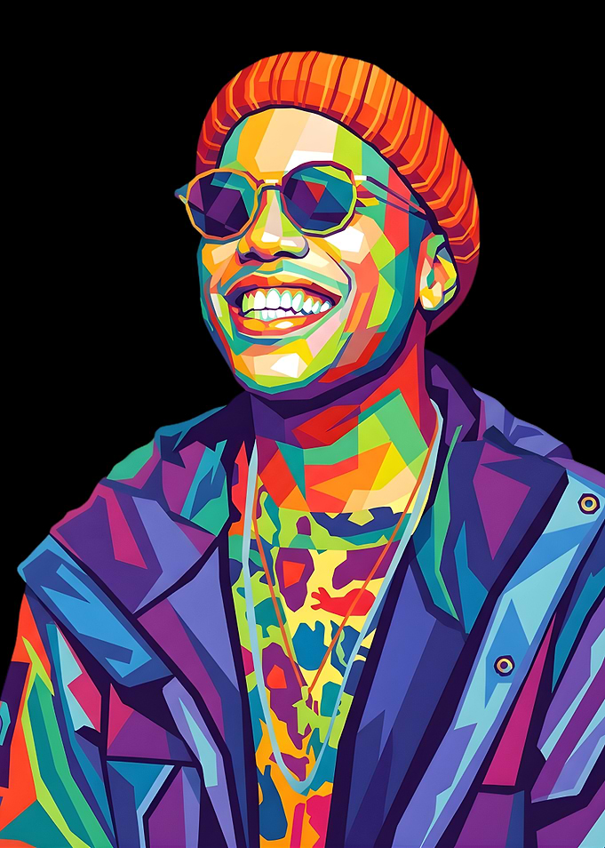 Anderson Paak Colorful Portrait