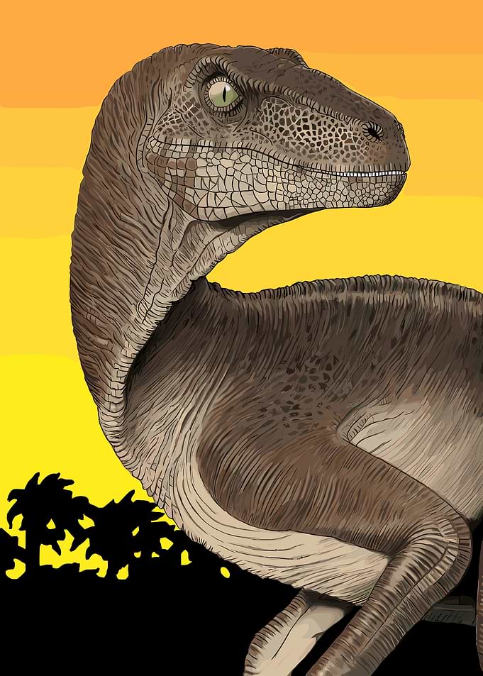 Dinosaur Raptor Portrait