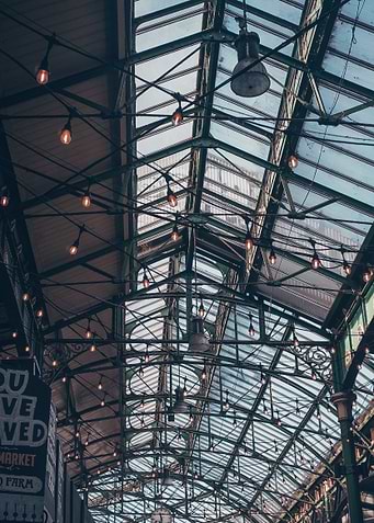 Market Hall Ceiling with Lights