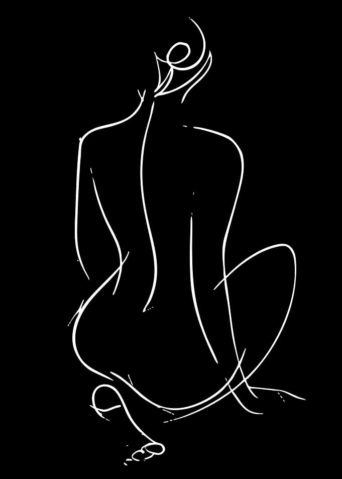 Minimalist Line Art of a Woman