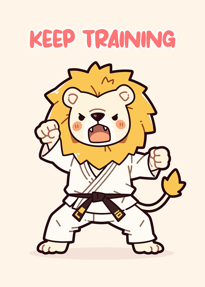 Lion in Karate Gi