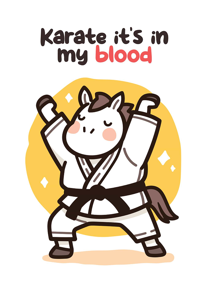 Karate Horse in Gi