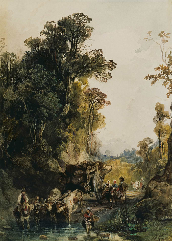 Pastoral Scene with Travelers and Cattle