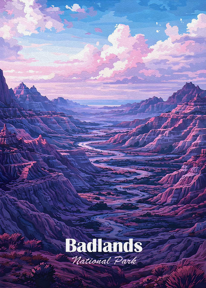 Badlands National Park Poster