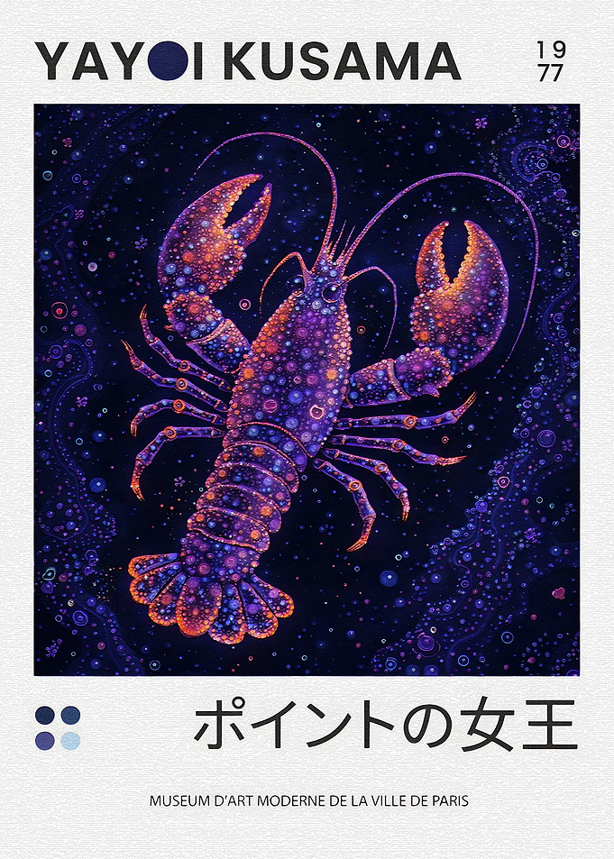 Yayoi Kusama Lobster Painting