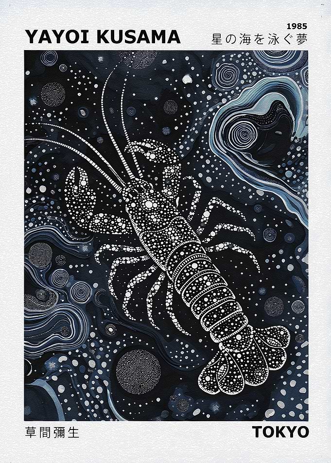 Yayoi Kusama Lobster Painting