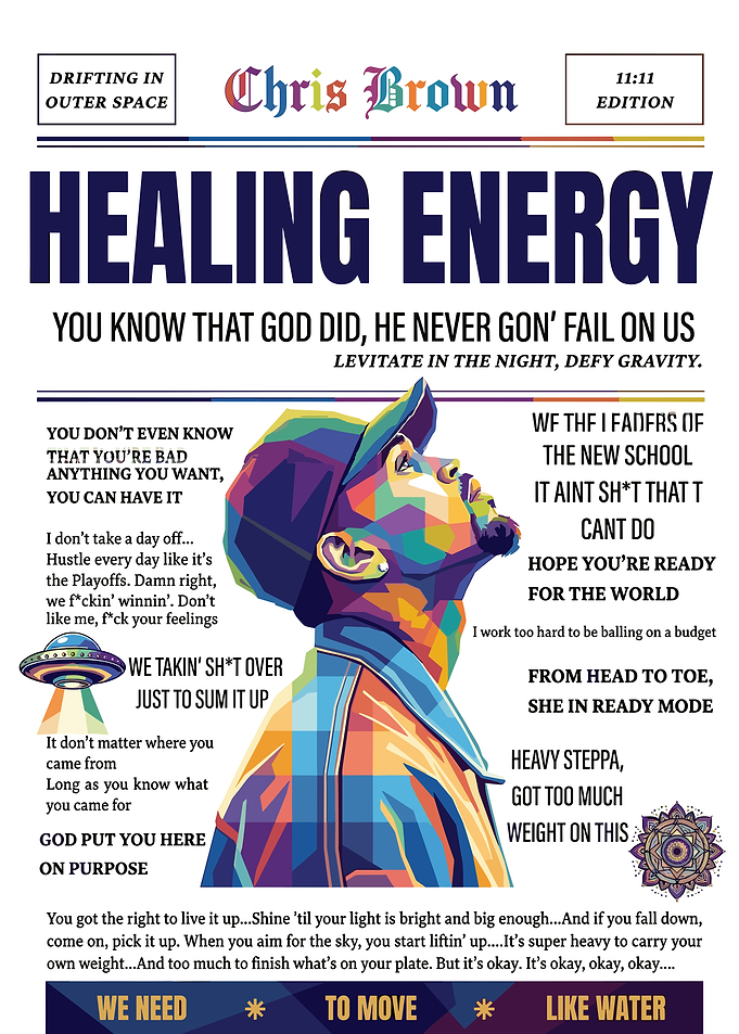 Chris Brown Healing Energy Pop Art
