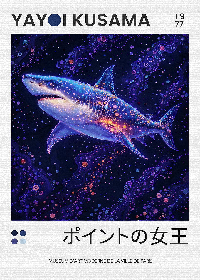 Yayoi Kusama Shark Painting