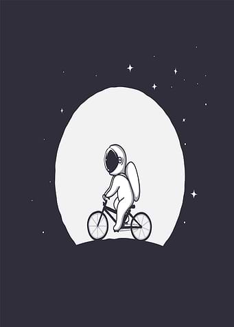 Astronaut Riding Bicycle