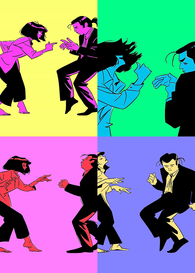 Pulp Fiction Dance Scene Pop Art