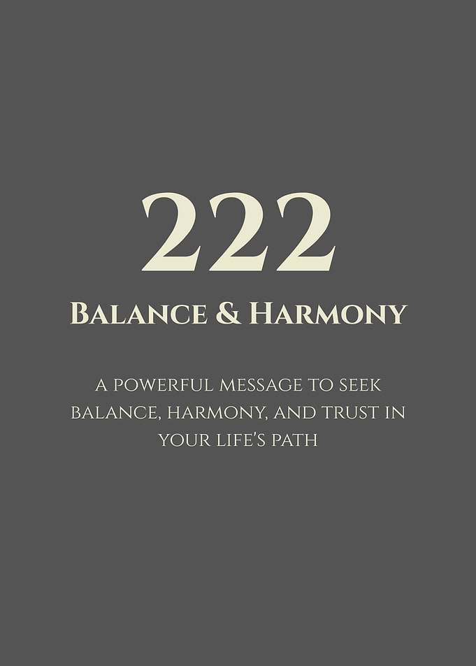 222 - Balance and Harmony