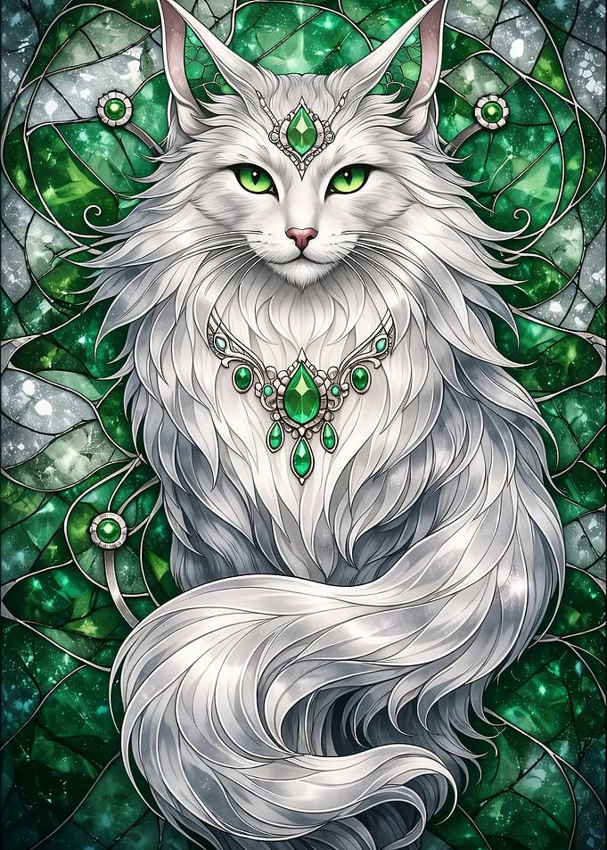 Majestic White Cat
