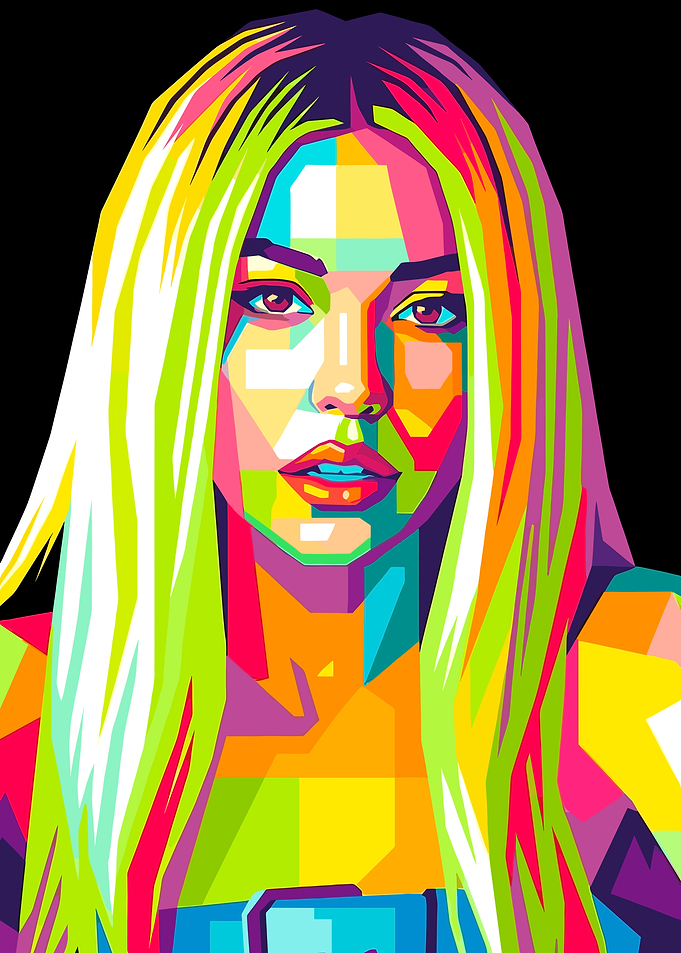 Ava MaxColorful Pop Art Portrait