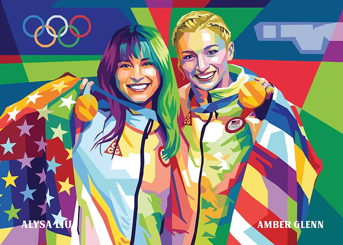 Alysa Liu and Amber Glenn Olympic Medalists