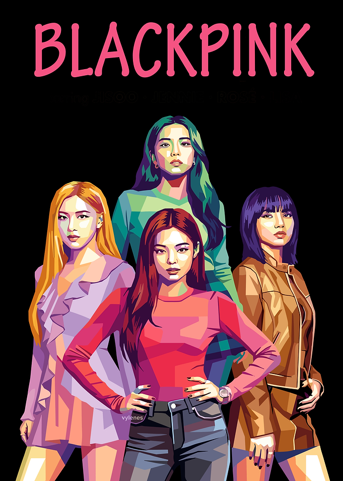 Blackpink K-Pop Group Portrait