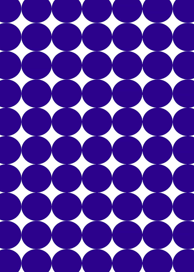 Seamless Pattern of Blue Circles